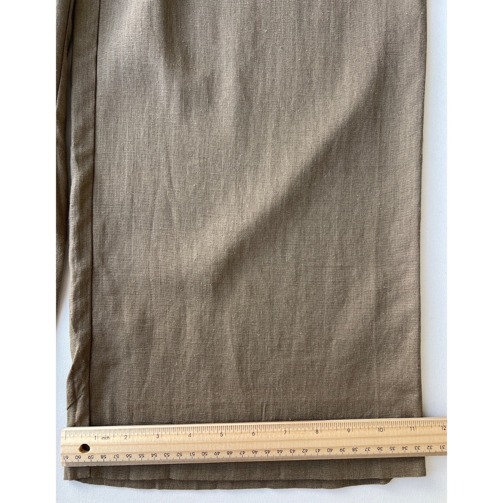 Lucce Paris Pants Womens Tan Linen Blend Wide Leg Ultra Lightweight Airy NWT - Picture 4 of 8